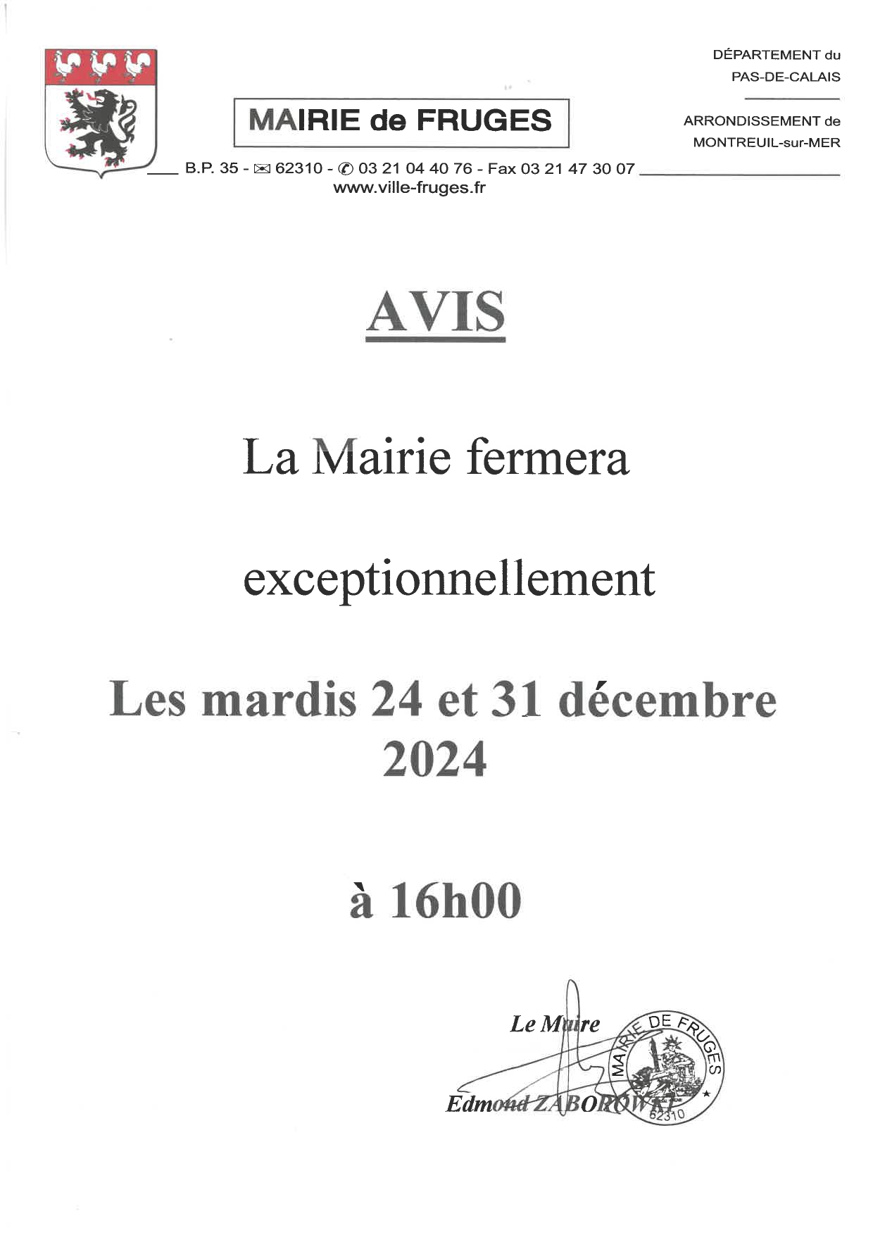 Fermetures exceptionnelles 24-12-2024 et 31-12-2024 à 16h00_page-0001